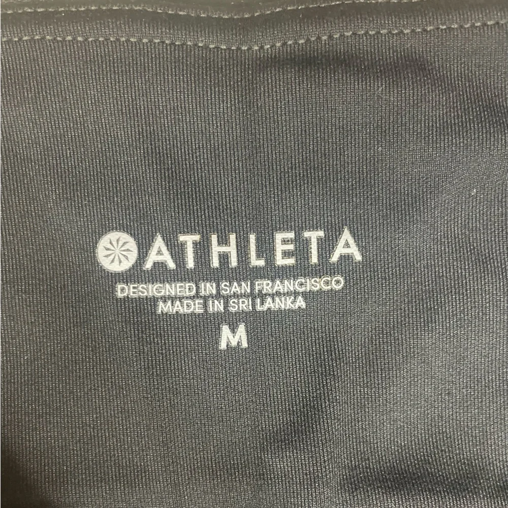 Athleta “All Over Gleam” Black Faux Leather  Leggings (N-1)
